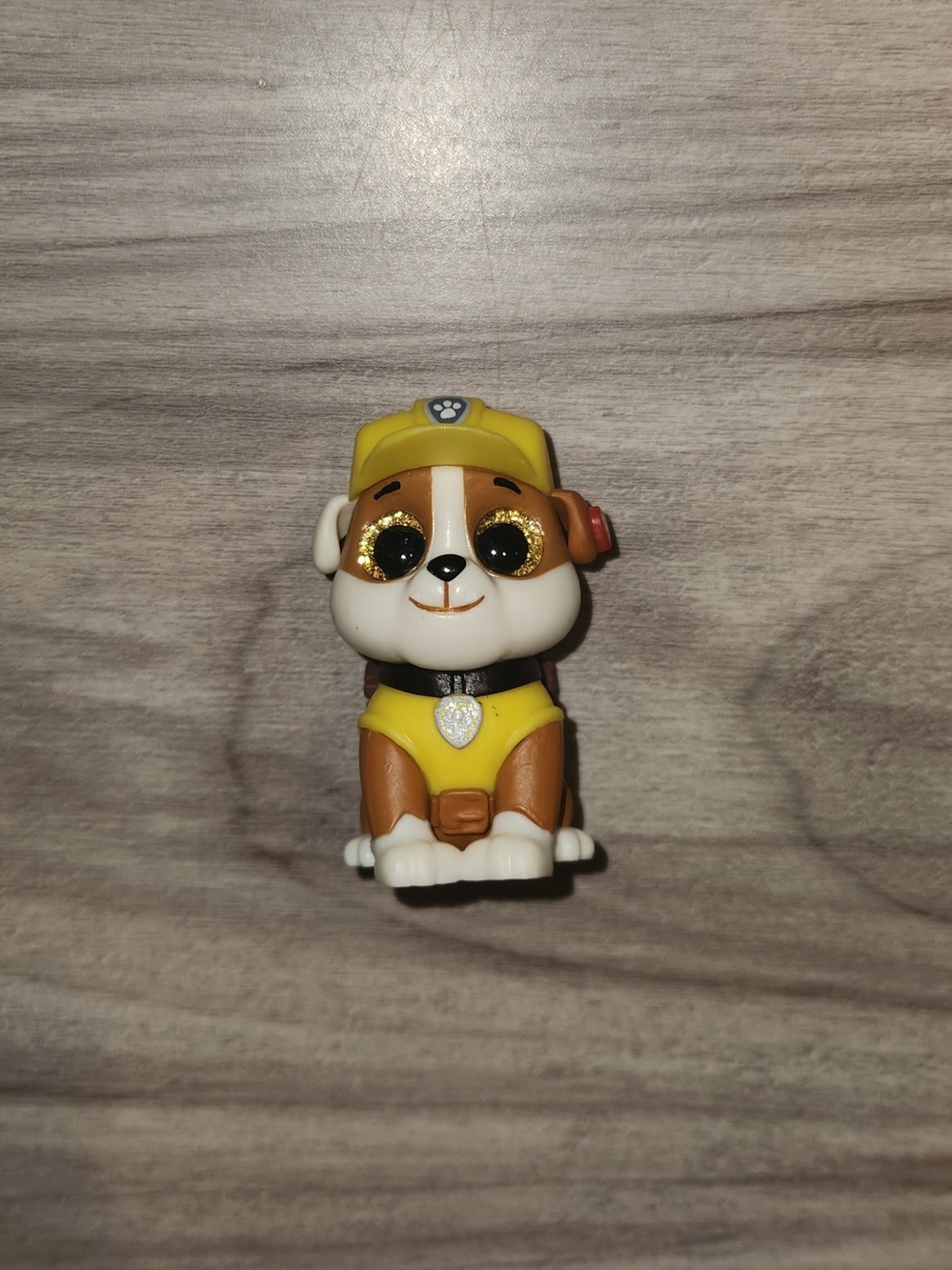 Ty Yellow and Brown Puppy Figure with Glitter Eyes
